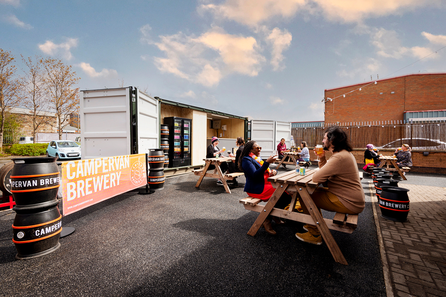 Campervan beer garden