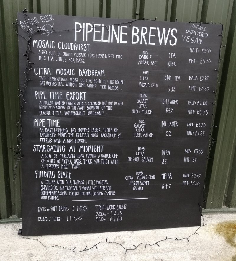 Pipeline menu