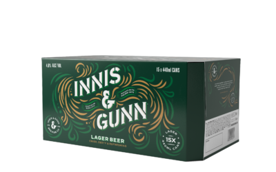 Updated design for Innis & Gunn Lager Beer