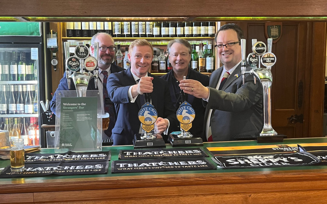 Ukraine fundraising beer is poured in Parliamentary bar