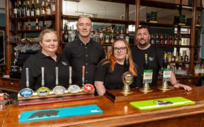 Family and friends get the Railway Hotel on track