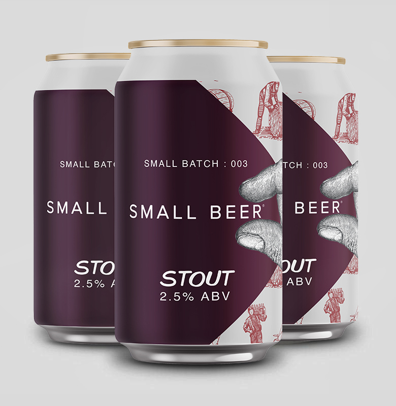Small Beer Stout cans