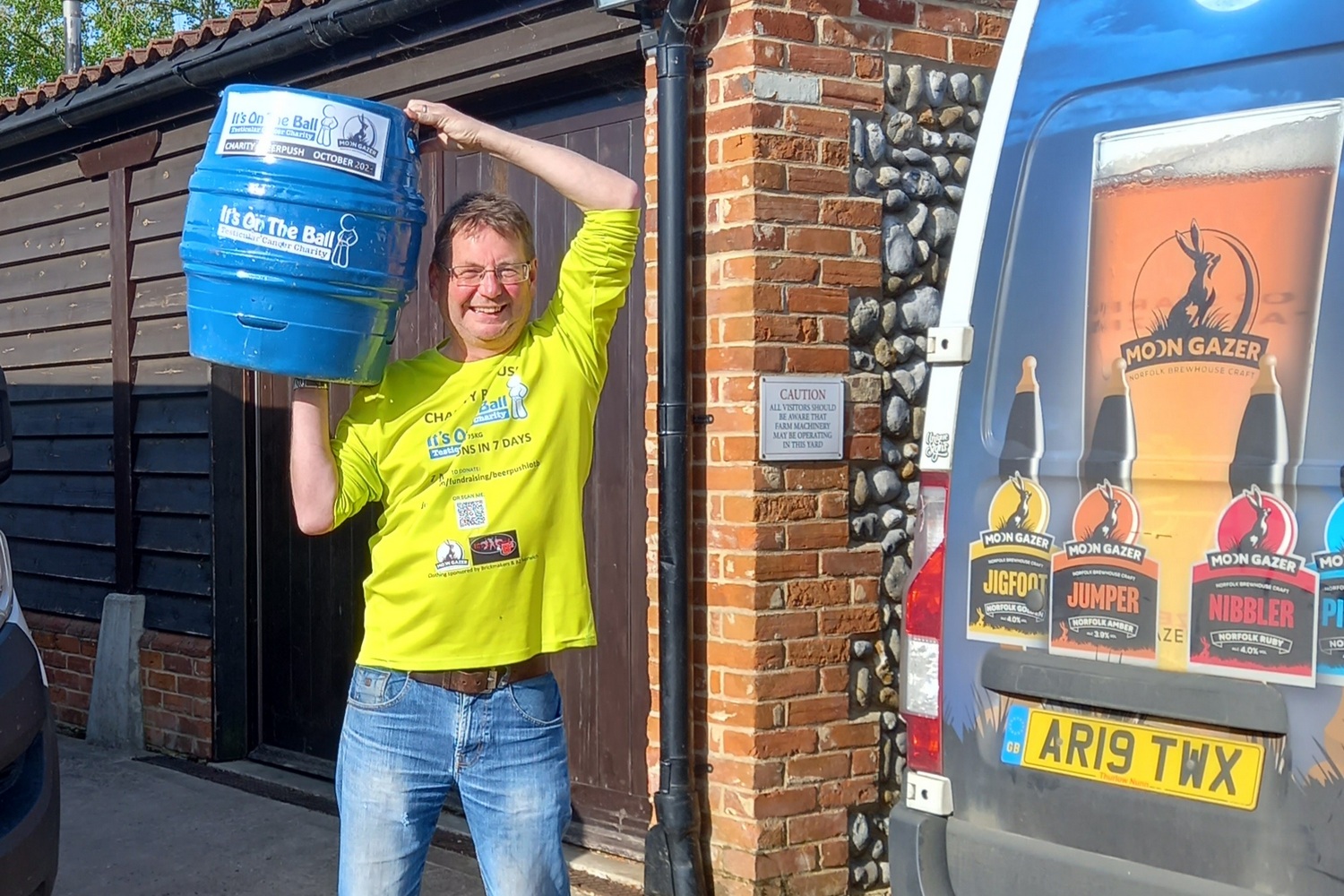 David prepares for gruelling Charity Beer Push thumbnail