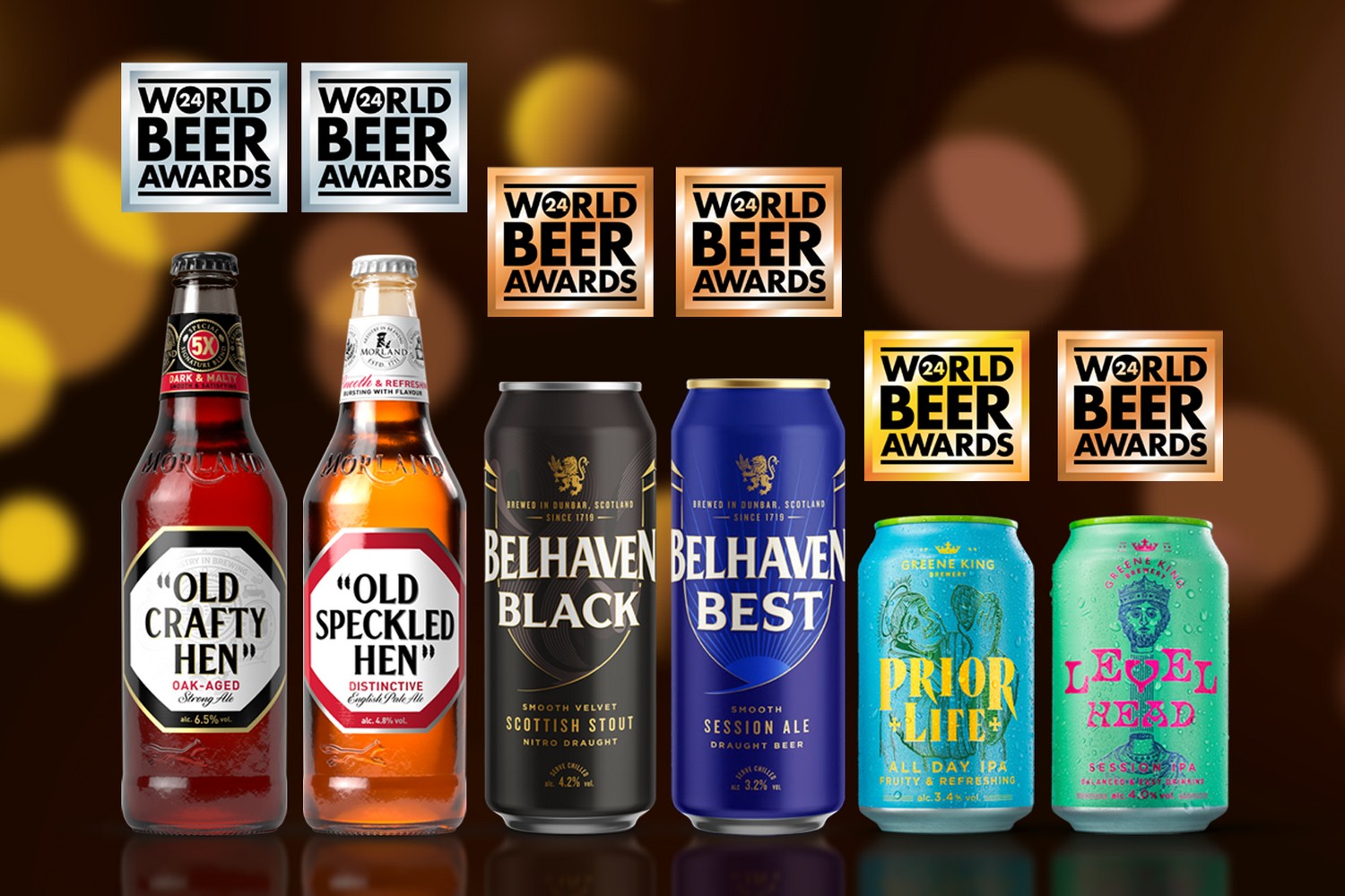 World Beer Awards for six of Greene King’s range thumbnail