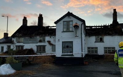 Devastating fire at Robinsons pub in Cheshire