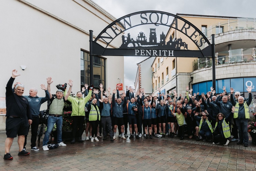 Cyclists raising funds for hospitality charities