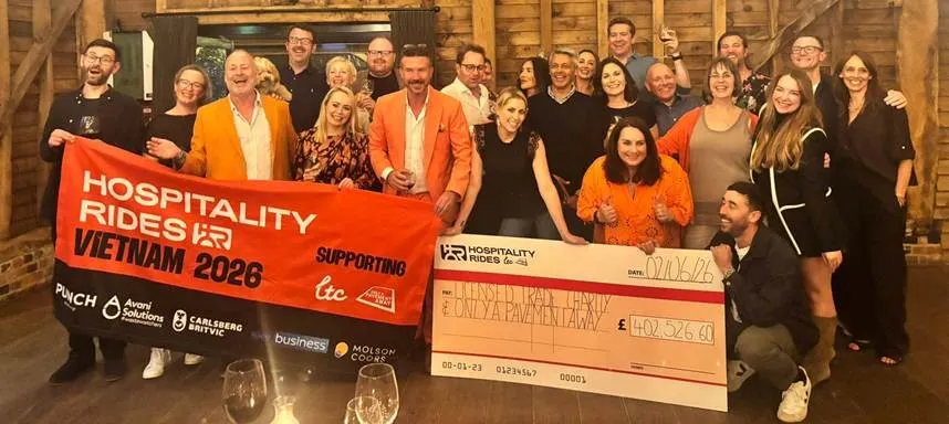 Cyclists raise huge amount for hospitality charities