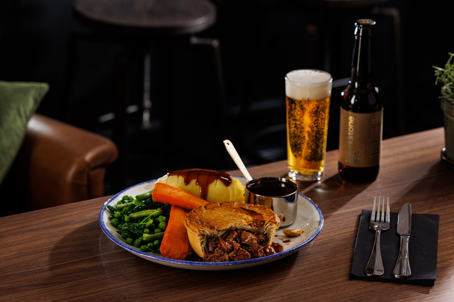 Hawkstone IPA in new Marston’s beef pie